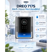 Dreo 717S Akıllı Hava Nemlendirici, 8 L Su Tankı, 80 Saat Çalışma, Sıcak/soğuk Buhar, App ve Ses Kontrolü, Gri Tasarım, Evde Uzun Süreli Konfor ve Dengeli Nem Deneyimi