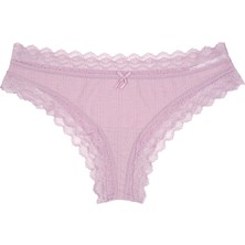 Body Pure Dantel Kenarlı Pointelle Brazilian Xl - 5 Adet