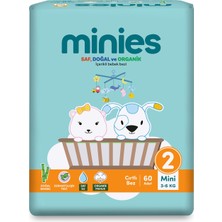 Minies Bebek Bezi Mini 2 Beden 3-6 kg 60 Adet - 8 Adet