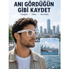 Timion 3 Lensli Kameralı Akıllı Gözlük Aı Sesli Asistan Çeviri Bluetooth Görüşme Müzik Fotoğraf Video Kayıt Özellikli