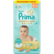 Prima Bebek Bezi Premium Care 3 Numara 52'li 6-10 kg Ekonomik Paket