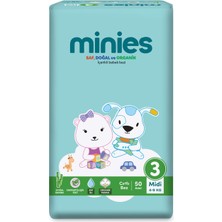 Minies Bebek Bezi Midi 3 Beden 4-9 kg 50 Adet - 6 Adet