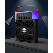 Timion Masaüstü Sprey Fan USB Şarjlı Rgb Işıklı