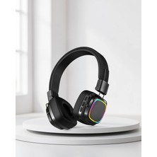 Timion Kulak Üstü Bluetooth Kulaklık Rgb Işıklı Katlanabilir
