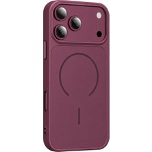 Timion Apple iPhone 18 Pro Azus Magsafe Kapak - Bordo