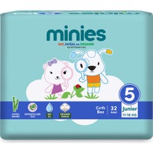 Minies Bebek Bezi Junior 5 Beden 11-18 kg 32 Adet - 7 Adet