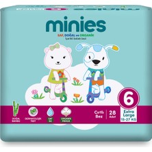 Minies Bebek Bezi Extra Large 6 Beden 15-27 kg 28'li - 7 Adet