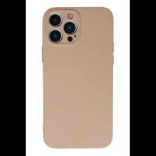 Apple iPhone 13 Pro Max Kılıf Nano Içi Kadife Silikon - Pudra