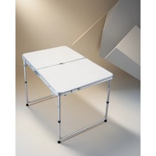 Timion Katlanabilir Kamp Masası Seti 4 Kişilik 50-65 cm Ayarlanabilir Yükseklik