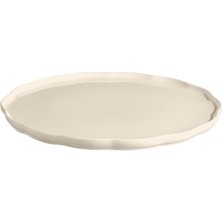Madeleine Yuvarlak Servis Tabağı 31 cm Ekru/clay