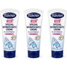 Bübchen Sos Spezial Pişik ve Bariyer Bakım Kremi 3 x 75 ml - Papatya ve Morina Yağlı