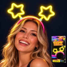 baytoptan Neon Işıklı Sarı Yıldız Taç