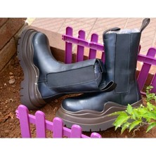 Purple Shoes Siyah Gotik Bot
