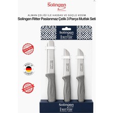 Solingen Ritter 3'lü Keskin Mutfak Bıçağı Seti - Paslanmaz Alman Çeliği