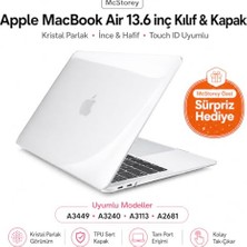 MacBook Air 13.6 Inç M2 M3 M4 M5 Uyumlu Sert Kılıf, Ultra Şeffaf Hard Case – A2681 A3113 A3240 A3449 Tam Uyum Ince Hafif Koruma Şeffaf