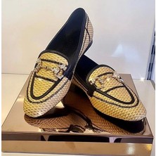 Purple Shoes Hasır,gold Metal Tokalı Babet