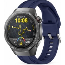 Sneezy Huawei Watch Gt 5 Pro 46MM Uyumlu Tpuflex Çift Şerit Örgü Desenli Silikon Kordon