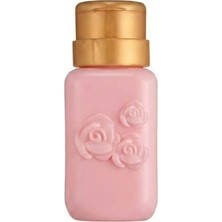 Çiçek Desenli Pompalı Sıvı Şişesi, Aseton ve Cleanser Için, Pembe, 200 ml