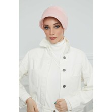 Mestore Siperlikli Penye Şapka Bone,b-73 Pudra