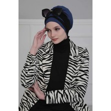 Mestore Çift Renkli Penye Bone,b-65 Saks - Siyah