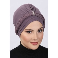 Mestore Çift Örgülü Bone  Vizon