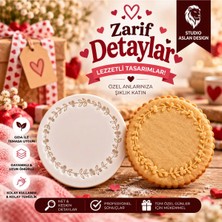 Studio Aslan Design Çiçekli Dal Çerçeve Şeker Hamuru Baskı Kalıbı | Çiçek Desenli Kurabiye, Cupcake ve Pasta Süsleme Mührü