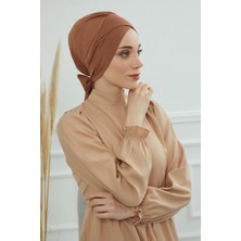 Mestore Kuşaklı Penye Bone,b-31 Koyu Kahverengi