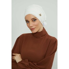 Mestore Aksesuarlı Şifon Hazır TÜRBAN,HT-95S,HT-95S Krem
