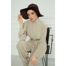 Mestore Çıkarılabilir Penye Şapka Bone,s-2p Kahverengi