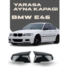 OtoÇizgi Bmw E46 Batman Yarasa Ayna Kapağı Piona Black 1998 - 2005 Arası Kasalara Uyumlu