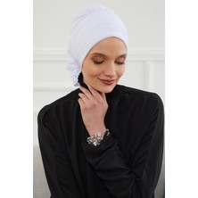 Mestore Pileli Tasarım Şifon Hazır Türban,ht-31,ht-31 Beyaz