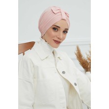 Mestore Önden Fiyonklu Bone,b-7 Pudra