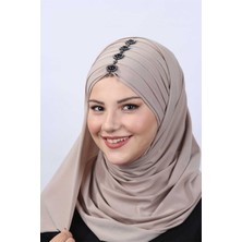 Mestore Pileli Taşlı Şal  Taş