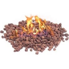 Iri Kırmızı Pomza Mangal Taşı, 8 Kg, 2-4 Cm, Lav Mangal Taşı