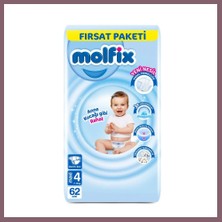 Bezos Bebek Bezi Fırsat Paketi 4 Beden 7-14 kg 62 Adet Bzss