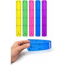 2 Adet Esnek Kırılmaz Cetvel 30 cm Karışık Renkler