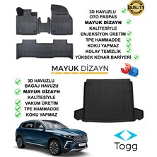 Togg T10X 3D Premium Paspas ve 3D Kulaklı Bagaj Havuzu -Mayuk Dizayn-