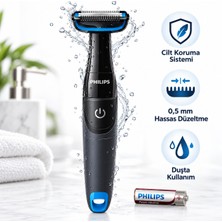Philips Vücut Tıraş Makinesi, Kontrollü Vücut Bakımı Için Cilt Koruma Sistemi, Kısa Tüylerde 0,5 mm Hassas Düzeltme, Duşta Kullanıma Uygun Suya Dayanıklı Tasarım BG1024/15