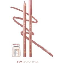 Velvet Lip Pencil Set 09 Mocha Rose – Kremsi Dudak Kalemi ve Kalemtıraş