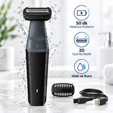 Philips Vücut Tıraş Makinesi, 50 Dakikaya Kadar Kablosuz Çalışma Özgürlüğü, Vücut Kıvrımlarına Uyum Sağlayan 2d Başlık, Bakım Tercihinize Uygun Islak ve Kuru Kullanım BG3017/01