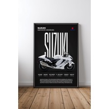 Mercher Club 2022 Suzuki Hayabusa Sportbike Poster Çerçeveli Tablo Poster Salon Duvar Dekoru Hediye