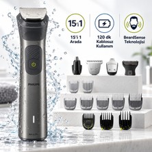 Philips Saç Sakal ve Vücut Bakım Seti, 15’i 1 Arada Çok Yönlü Şekillendirme, 120 Dakikaya Kadar Kablosuz Çalışma Özgürlüğü, Sakal Yoğunluğunu Algılayan Beardsense Teknolojisi MG7940/15