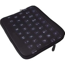 Neopren Laptop Kılıfı 11" Siyah Klavye