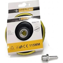 Cırt Zımpara Deliksiz Avuç Taşlama Cırt Taban Altlığı 115 mm M14 + Matkap Aparatı