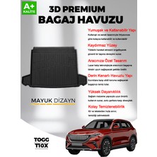Mayuk Dizayn Togg T10X 2023-2024-2025 Model Araca Özel 3D Premium Bagaj Havuzu