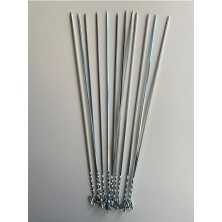 Mobilreyon 25 Adet Kare Ciğer Şişi 50 Cm; Et Mangal Şiş (Uzunluk 50 Cm, Kalınlık 3 Mm)