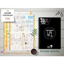 Kime Note Tyt Kareli Fizik Okul Defteri Konu Anlatımlı 3 Büyük Poster ve 96 Sticker Hediye 9-10-11-12.sınıf