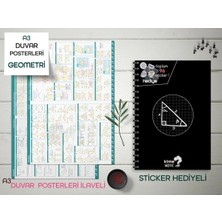 Kime Note Tyt Kareli Geometri Okul Defteri Konu Anlatımlı 2 Büyük Poster ve 96 Sticker Hediye 9-10-11-12.sınıf