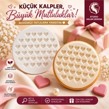 Studio Aslan Design Mini Kalpler Desenli Şeker Hamuru ve Kurabiye Kalıbı | Çoklu Kalp Kabartma Damga | Sevgililer Günü Aşk Nişan Düğün Kalıbı