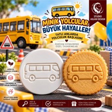 Studio Aslan Design Otobüs Şeker Hamuru Baskı Kalıbı 7 cm | Araç Temalı Kurabiye ve Cupcake Süsleme Kalıbı | Çocuk Doğum Günü